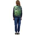 Anime Green Forest Jungle Nature Landscape Kid s Short Button Up Puffer Vest	 View4