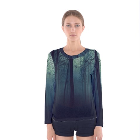 Dark Forest Women s Long Sleeve Tee by Ravend