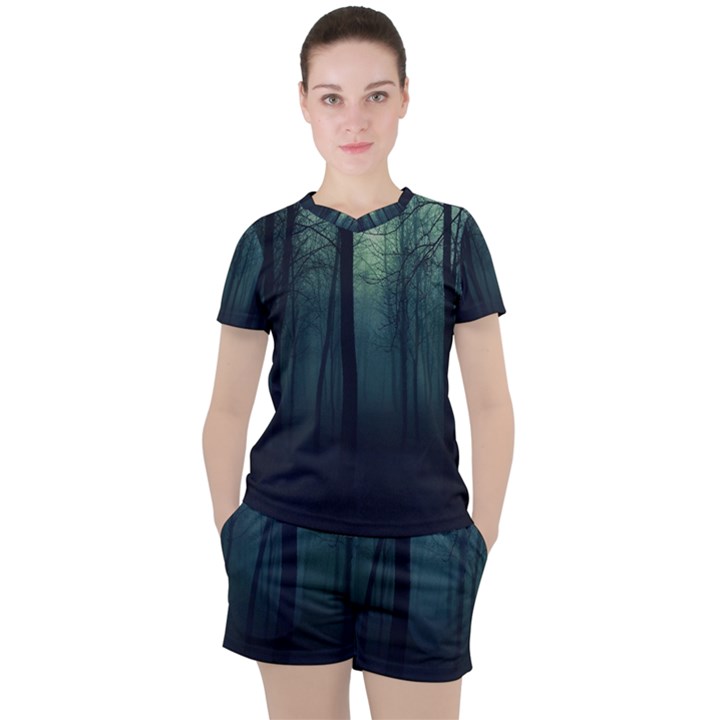 Dark Forest Women s Tee and Shorts Set