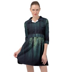 Dark Forest Mini Skater Shirt Dress by Ravend