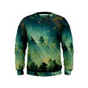 Green Tree Forest Jungle Nature Landscape Kids  Sweatshirt View1