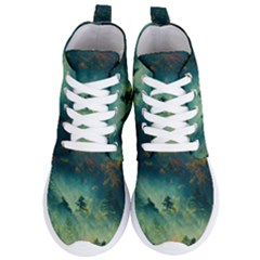 Green Tree Forest Jungle Nature Landscape Women s Lightweight High Top Sneakers by Ravend