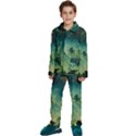 Green Tree Forest Jungle Nature Landscape Kids  Long Sleeve Velvet Pajamas Set View1