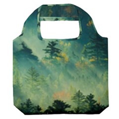 Green Tree Forest Jungle Nature Landscape Premium Foldable Grocery Recycle Bag by Ravend