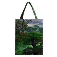 Jungle Forreast Landscape Nature Classic Tote Bag by Ravend