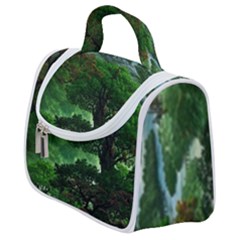 Jungle Forreast Landscape Nature Satchel Handbag by Ravend