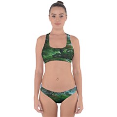 Jungle Forreast Landscape Nature Cross Back Hipster Bikini Set by Ravend