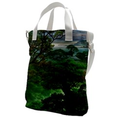 Jungle Forreast Landscape Nature Canvas Messenger Bag by Ravend