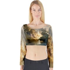 Natural Landscape Nature Vegetation Jungle Long Sleeve Crop Top by Ravend