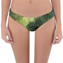 Green Beautiful Jungle Reversible Hipster Bikini Bottoms by Ravend