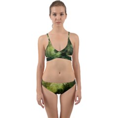 Green Beautiful Jungle Wrap Around Bikini Set by Ravend