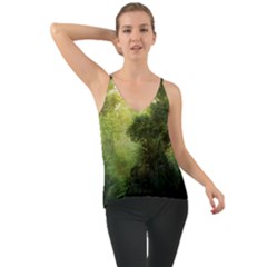 Green Beautiful Jungle Chiffon Cami by Ravend