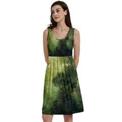 Green Beautiful Jungle Classic Skater Dress