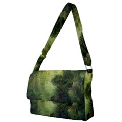 Green Beautiful Jungle Full Print Messenger Bag (l) by Ravend