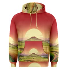 Landscape Sunset Orange Sky Pathway Art Men s Core Hoodie by Ravend