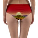 Landscape Sunset Orange Sky Pathway Art Reversible Mid-Waist Bikini Bottoms View2