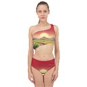 Landscape Sunset Orange Sky Pathway Art Spliced Up Two Piece Swimsuit View1