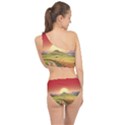 Landscape Sunset Orange Sky Pathway Art Spliced Up Two Piece Swimsuit View2