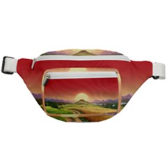 Landscape Sunset Orange Sky Pathway Art Fanny Pack by Ravend