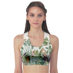 Tropical Jungle Plants Sports Bra