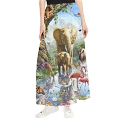 Beautiful Jungle Animals Maxi Chiffon Skirt