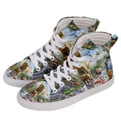 Beautiful Jungle Animals Women s Hi-top Skate Sneakers by Ravend