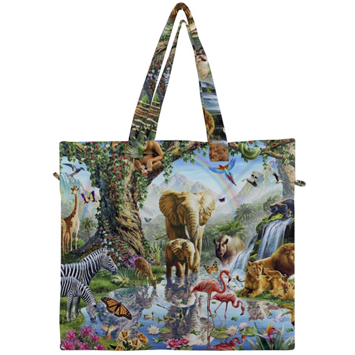 Beautiful Jungle Animals Canvas Travel Bag