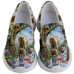 Beautiful Jungle Animals Kids Lightweight Slip Ons by Ravend