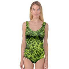 Green Pine Forest Princess Tank Leotard  by Ravend