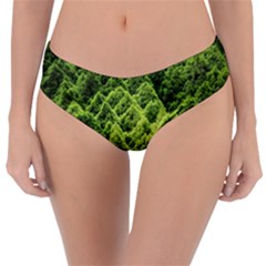 Green Pine Forest Reversible Classic Bikini Bottoms by Ravend