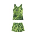 Green Pine Forest Kids  Boyleg Swimsuit View2