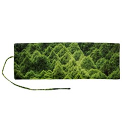 Green Pine Forest Roll Up Canvas Pencil Holder (m) by Ravend