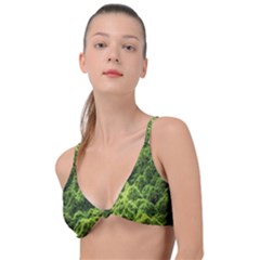 Green Pine Forest Knot Up Bikini Top by Ravend