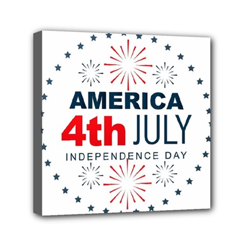 Independence Day Usa Mini Canvas 6  X 6  (stretched) by Ravend