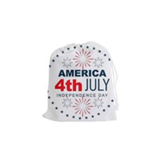 Independence Day Usa Drawstring Pouch (small)