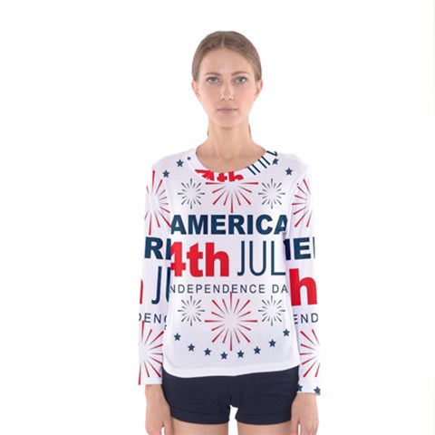 Independence Day Usa Women s Long Sleeve Tee by Ravend