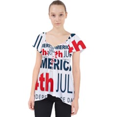 Independence Day Usa Lace Front Dolly Top by Ravend