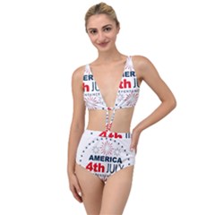 Independence Day Usa Tied Up Two Piece Swimsuit by Ravend