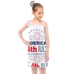 Independence Day Usa Kids  Overall Dress by Ravend