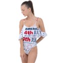 Independence Day Usa Drape Piece Swimsuit View1