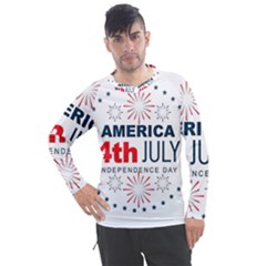 Independence Day Usa Men s Pique Long Sleeve Tee