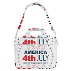 Independence Day Usa Macbook Pro 16  Shoulder Laptop Bag by Ravend