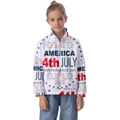 Independence Day Usa Kids  Half Zip Hoodie by Ravend