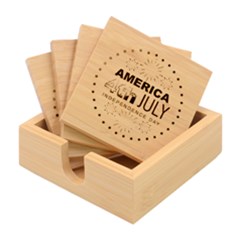 Independence Day Usa Bamboo Coaster Set by Ravend