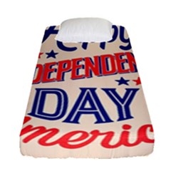 Usa Happy Independence Day Fitted Sheet (single Size) by Ravend