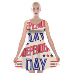 Usa Happy Independence Day Velvet Skater Dress by Ravend