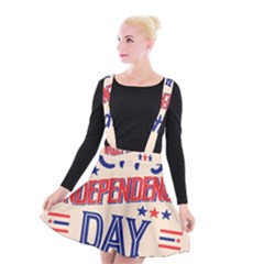 Usa Happy Independence Day Suspender Skater Skirt by Ravend