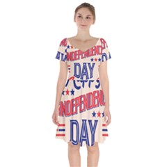 Usa Happy Independence Day Short Sleeve Bardot Dress by Ravend