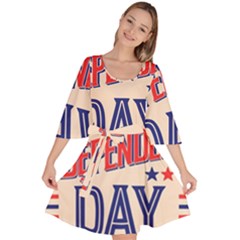 Usa Happy Independence Day Velour Kimono Dress by Ravend