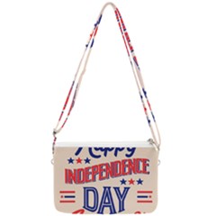 Usa Happy Independence Day Double Gusset Crossbody Bag by Ravend